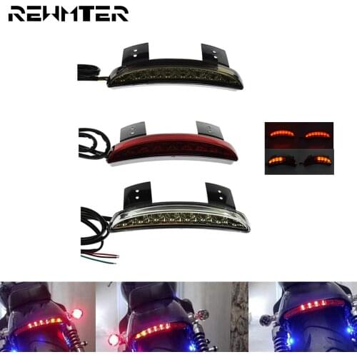 Motorcycle Chopped LED Rear Fender Brake License Plate Taillight Turn Signal Light Running Stop Lamp For Harley Sportster XL 72