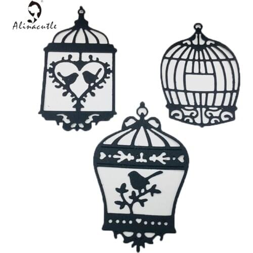 Metal Cutting die Cut 3pc Birdcage DIY Scrapbooking Paper Craft Handmade Album Card Punch Art Alinacutle Cut Dies