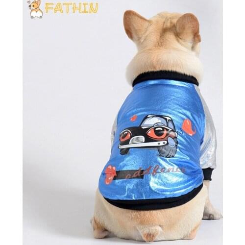FATHIN Super Warm Dog Clothes Plus Velvet Thick Double Layer Baseball Dog Coat Pet Clothing for Small Medium Large Dogs