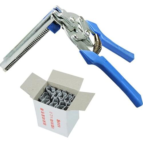 Poultry Cage Clamp Installation 600 M Nails fastening clamp Chicken Rabbit Mink Fox Bird Dog Cage clamp installation Tools