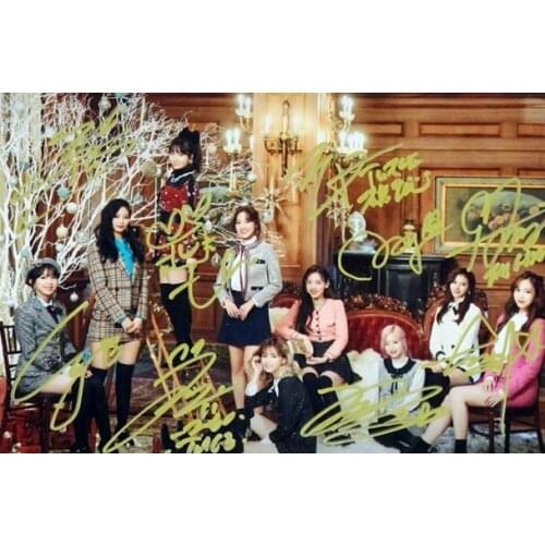 Signed TWICE autographed group photo The Year of Yes 5*7 freeshipping 122018