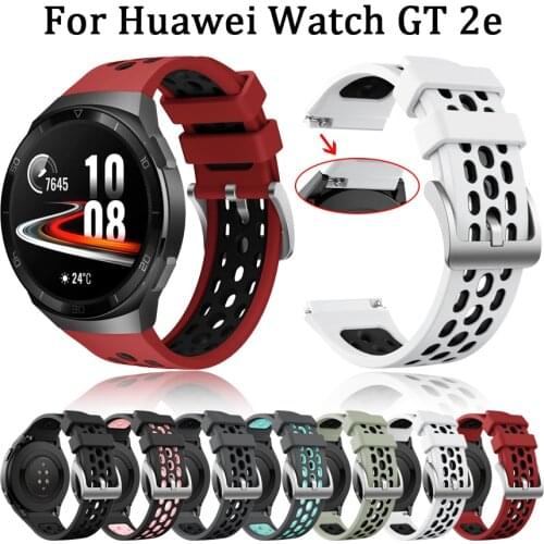 Sport Silicone Watch Strap For Huawei watch GT 2e SmartWatch band Replacement for Huawei GT2e gt2 e WristBand 22mm Bracelet belt