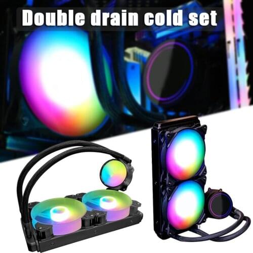 RGB Cooling Fan Water Cooling Radiator CPU Integrated Double Drain Cooling Kit Computer Case Radiator Fan New Arrival