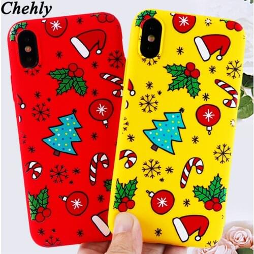 Christmas Phone Case for iPhone 6s 7 8 11 12 Mini Plus Pro X XS Max XR SE Fashion Cases Soft Silicone Fitted Accessories Covers