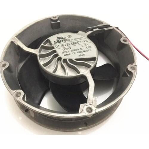 Servo D1751S24B6CZ-16 Server Cooling Fan DC 24W 1.8A 120X120X25mm