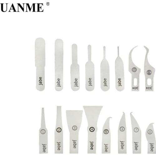 UANME 16PCS IC Chip Repair Thin Blade Tool CPU Remover for iPhone Processors NAND Flash Mainboard Repair Tool