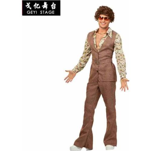 New adult halloween disoco man Anime Uniform Cosplay Costume Full Set Dress Outfit Clothing for women