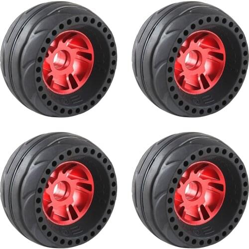 2pcs/ 4Pcs 125RS All-Terrain Strengthened Tire Wheels Sports Toy Electric Skateboard Accessories Drop Shipping - Red And Black