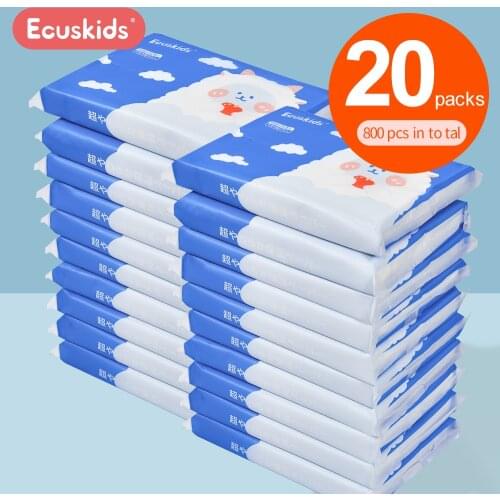 Japan Imported ecuskids baby Children bebe special Wet Wipes disposable cotton For baby soft napkins not face wipes baby towel