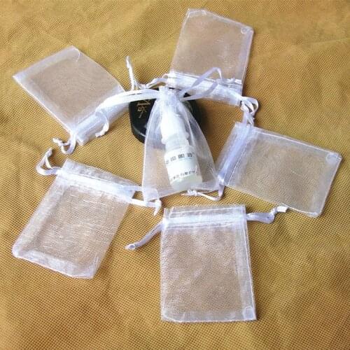 10pcs 6 * 8cm Transparent Pearl Mouth Gauze Bag Earring Necklace Bracelet Gift Jewelry Accessories Packaging Bag