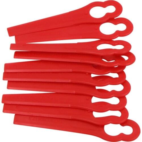 100pc Plastic Cutting Blade Lawn Trimmer Gourd Mower Knife Blades Garden Brushcutter Red Replacement Power Cutter Tool