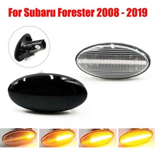2X Car Accessories Dynamic LED Turn Signal Side Marker Light For Subaru Forester Impreza 2008-2019 Sequential Lamp Indicator