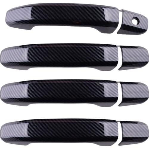 8pcs Carbon Fiber Style Side Door Handle Cover Trim Fit for Chevrolet Colorado 2020 2019 2018 2017 2016 2015