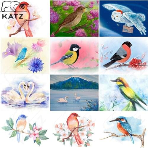 Diamond Painting Animal Swan Diy Bird Picture Mosaic Art Owl Embroidery Cross Color Ink Painting Cross Stitch Home Decoration