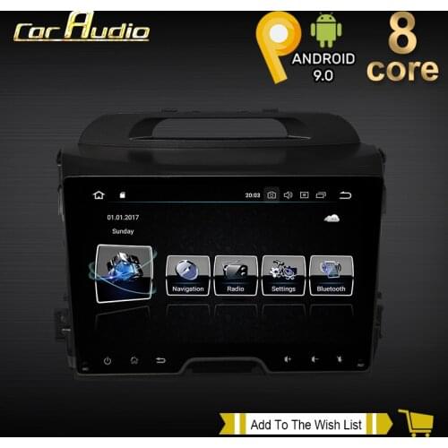 Car Radio 4G+64G Android 9.0 DSP Car Radio Multimedia Video Player Navigation GPS 2 din For KIA Sportage 3 2010 2011-2016 no dvd
