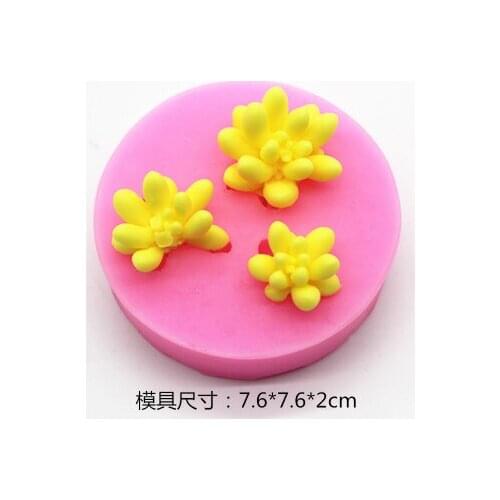 C672 3D multi-meat flower mould chocolate cake mold