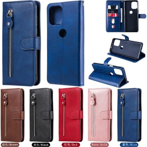 For Motorola G100 2021 Flip Zipper Wallet Leather Case Moto G100 Luxury Magnetic Card Cover Moto G9 Play G 9 Plus E7 Edge S Case