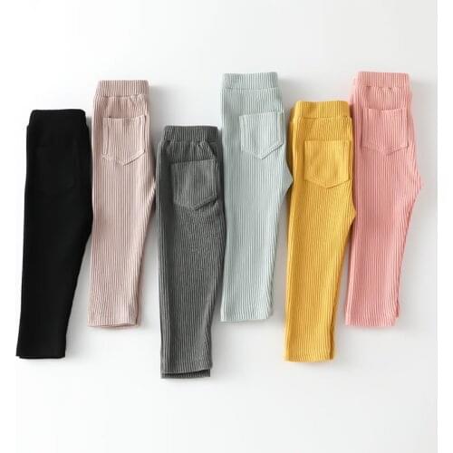 New Baby Girls Boys Leggings Cotton Big PP Pants Spring Autumn Kids Girl Pants Fashion High Waist Long Trousers Childrens Pant