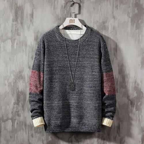 2019 New Sweater Men Long Sleeves Autumn Winter Pullover Knitted O-Neck Plus Male Sweater Patterns Mens Sweaters 2019 KK3138
