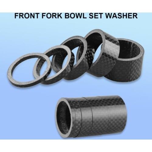 MTB 28.6 Fork Bowl Set Carbon Fiber Washers 3K Handlebar Wrist Set Pad Rings 3/5/10/15/20mm Bicycle Headset Protection Mat