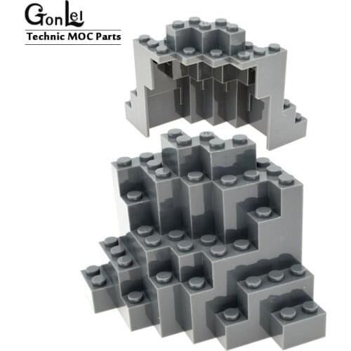 NEW 1 Piece Mountain Series 23996 Rock Brick 8x8x6 MOC Building Block Bricks Parts DIY Toys Compatible with MOC-43747 Brick