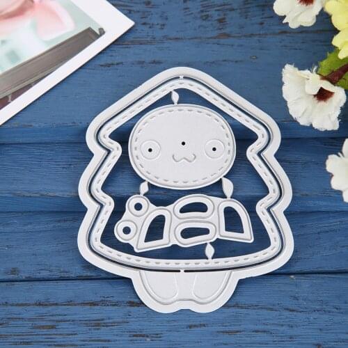 Christmas Tree With Smiley face Metal Cutting Dies for Scrapbooking New 2019 Craft Die Cut Card Making Embossing Stencil Photo