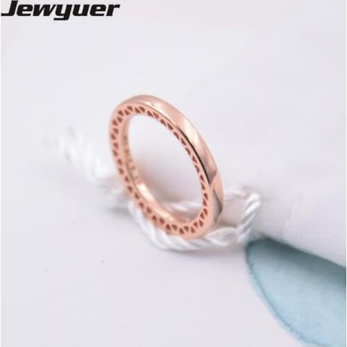 Autumn collection Heart Ring with Rose 925 sterling silver wedding Rings for women men love anillos fine jewelry Memnon RIP0147