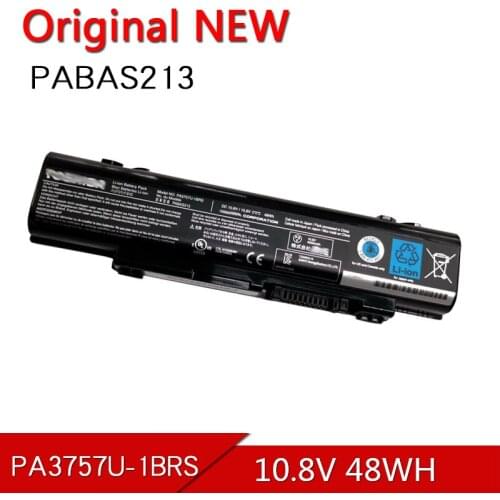 PA3757U-1BRS NEW Original PABAS213 Laptop Battery For Toshiba Dynabook Qosmio T750 T751 T851 V65 F60 F750 F755 Series 10.8V 48Wh