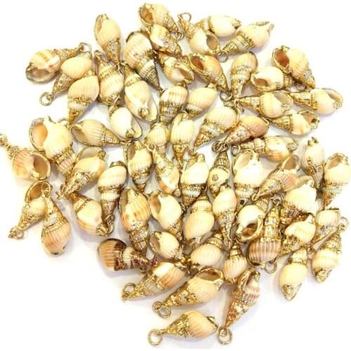 Natural shell Conch shape Pendants Exquisite charms for Jewelry Making DIY Bracelet earring Necklaces Accessories 10x25-12x28mm