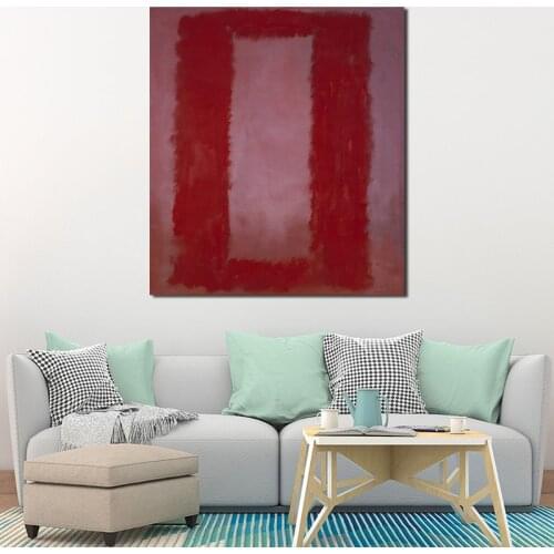 Marker Rothkoes Red On Maroon Canvas Posters Prints Wall Art Painting Oil Decorative Picture Modern Living Room Home Decoration