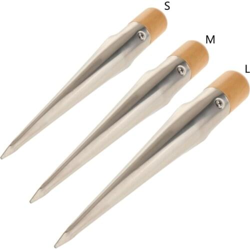 50LC 170/280/390mm Durable Stainless Steel Rope Splicing Spike with Wood Handle Universal Marine Hardware Supplies