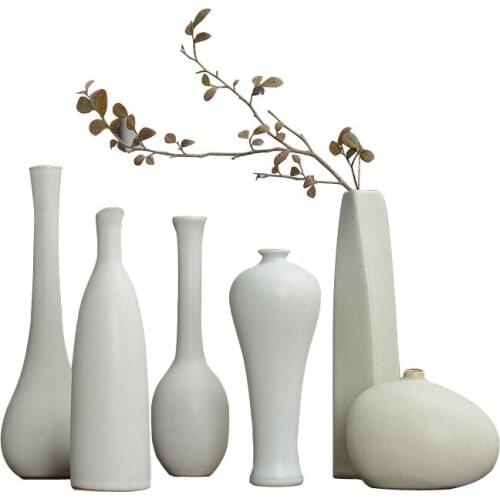 Simple Ceramic Vase Living Room Home Decor Flower Container Modern Wedding Centerpiece Table Top Vase