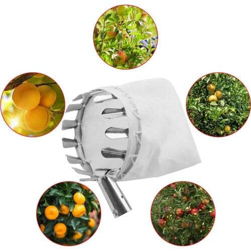 Garden Portable Fruit Picker Head Basket or Fruit Picking Tools Fruits Catcher for Harvest Picking Apple Citrus Pear Peach