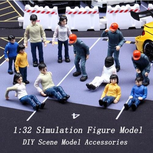 Scenario Dolls 1:32 Scale Simulation Figure Model Toy Scene DIY Scene with Sand Table Building Model Doll Character Models