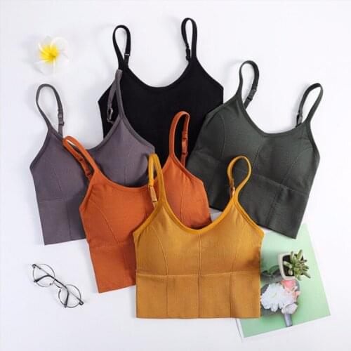 Sport yoga Bra Women Vest Fitness Padded sexy Running Gym Bra wire free Breathable sleep Shockproof Sports Bra