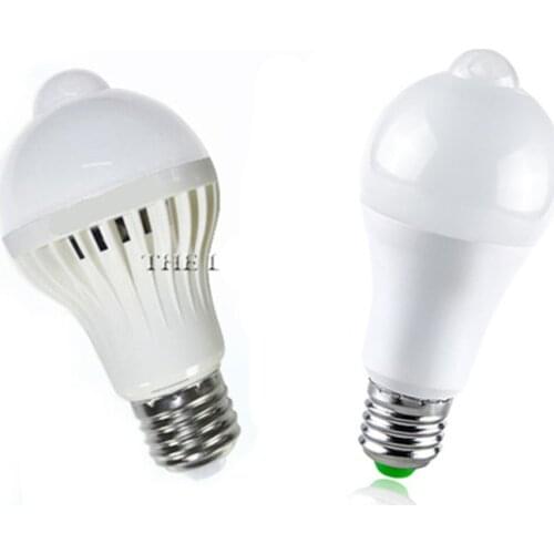E27 LED Bulb 85-265V 3W 5W 7W 9W 12W Sound Sensor PIR Motion Sensor LED Light bulb 220V 110V Auto Smart PIR Infrared Body Lamp