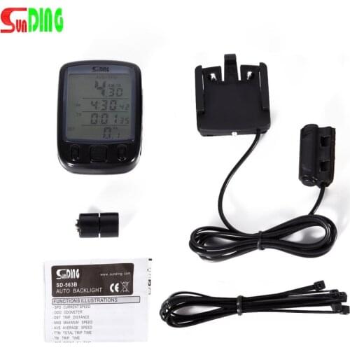 Sunding SD 563A Bike Computer Waterproof Bicycle Odometer LCD Display Cycling Speedometer with Green Backlight HOT