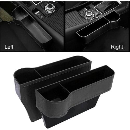 Left / Right Car Seat Crevice Gaps Storage Box ABS Plastic Auto Drink for Pockets Organizers Stowing Tidying Universal