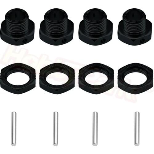 4pcs HSP Spare Parts Tires Adapter 17mm Aluminum Wheel Hex Hubs with Pins For 1/8 HPI Baja Traxxas AXIAL Ofna Hyper Buggy