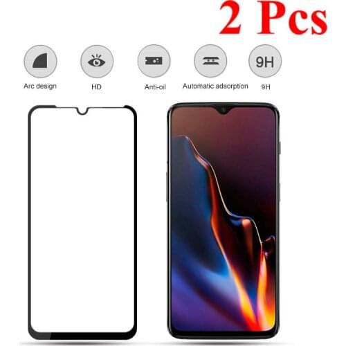 2pcs Glass Protector for OnePlus 6T A6013 Full Cover Tempered Glass Screen Protector Film for OnePlus 6 A6003