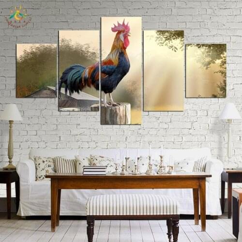 Animal Handsome Sunset Cock Pictures Modern Wall Art Painting Canvas Art Painting Home Decor Wall Art Pictures decoration home
