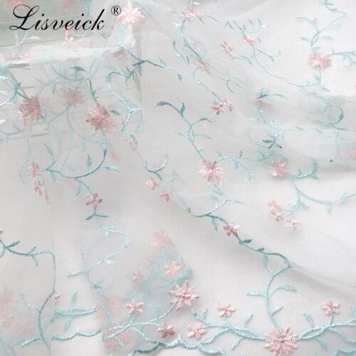 1meter 135cm Flower African French Mesh Lace Fabric Embroidery Tulle Net Lace for dress skrit clothing accessories