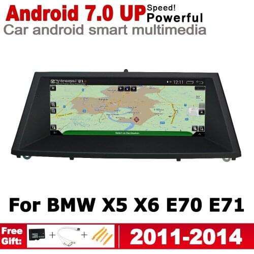 2G+16G Android 7.0 up Car radio GPS multimedia player For BMW X5 X6 E70 E71 2011~2014 CIC Navigation HD screen WiFi BT Bluetooth