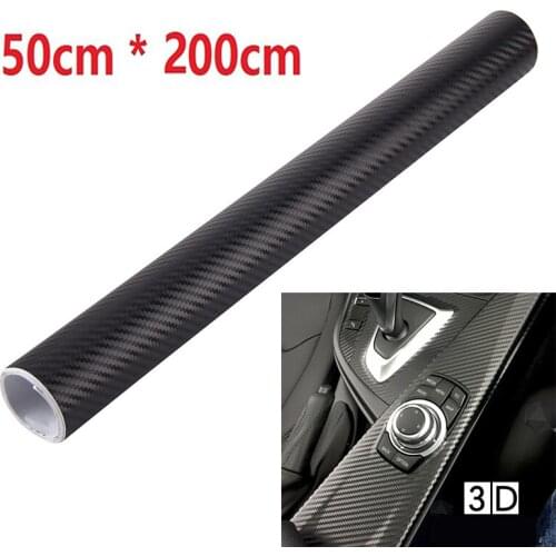 50x200cm Car Sticker Car 3D Matt Black Carbon Fiber Vinyl Foil Film Wrap Roll Sticker Decals Auto Styling Accessories