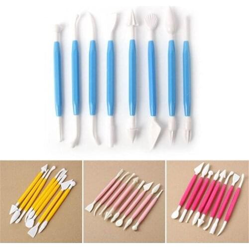 8pcs/pack Fondant Cake Decorating Flower Sugar Craft Modelling Tools Clay Fondant Cake Decorating Tools Kitchen Accessories