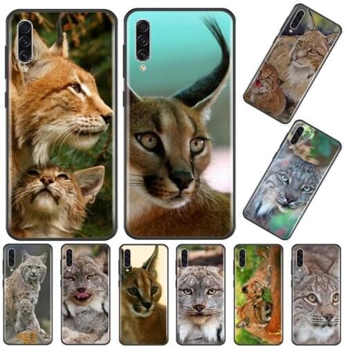 African Lynx Caracal Big Cat Phone Case For Samsung A20 A30 30s A40 A7 2018 J2 J7 prime J4 Plus S5 Note 9 10 Plus