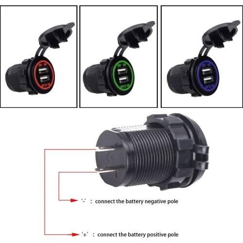 Quick Charge 3.0 Dual USB Car Charger Socket Waterproof 12V/24V QC3.0 USB Fast Charger Socket For 3.1A RV/Yacht Modification