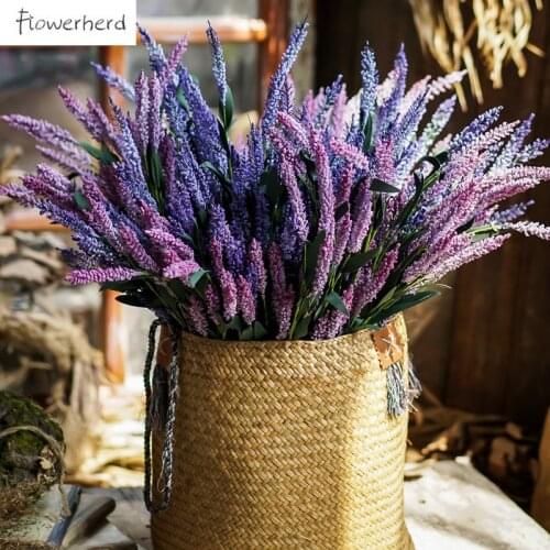 62cm Lavender Home Decoration Artificial Flowers Artificial Flower Living Room Artificial Bouquet Wedding Artificial Decorations