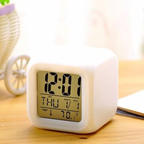 Alarm Clock Kids Wake Up Easy Setting Digital Travel for Boys Girls, Large Display Time/Date/Alarm with Snooze, Bedside