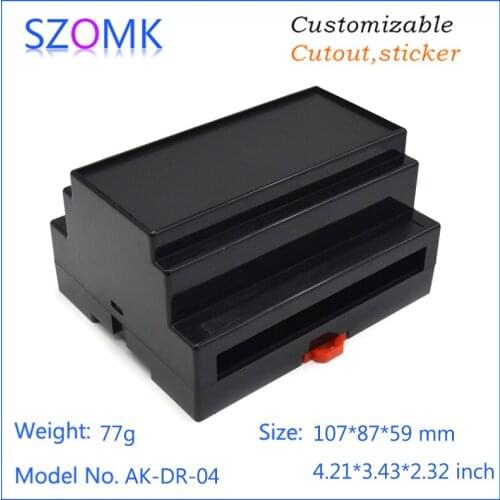 Szomk hot selling plastic din rail electronics boxes (2 pcs) 107*88*59mm din enclosure plastic box electronics project box
